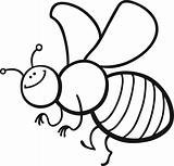 cartoon bee coloring page