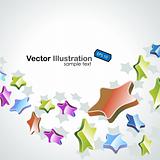 Colorful stars vector background. EPS include