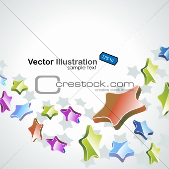 Colorful stars vector background. EPS include