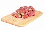 Raw meat,  with spices