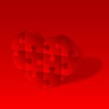 Red vector puzzle heart