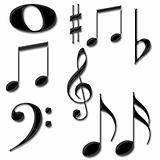Music notes and symbols
