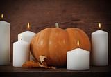 Pumpkin with candels 