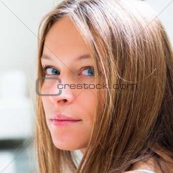 beautiful young attractive woman portrait 