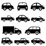 Car and truck icon set