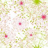 Abstract colorful dandelion seamless pattern