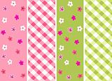 baby girl seamless patterns with fabric texture