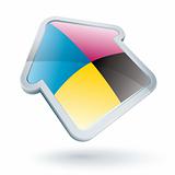 Icon of a cmyk house