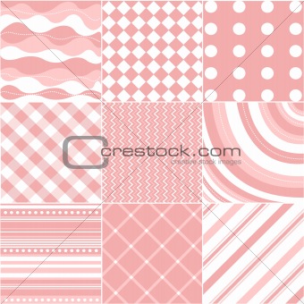 seamless pink patterns with fabric texture