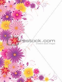 colored floral background