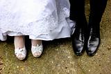 bride and groom foot