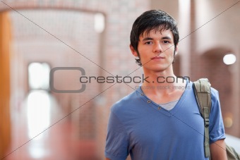 Handsome student posing