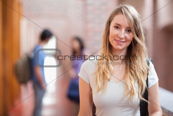 Beautiful student posing