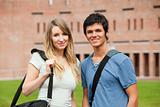 Young student couple posing