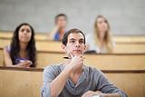 Students listening during a lecture