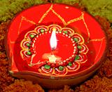 IMG_4590 S Hindu diva lamp yellow orange marigolds