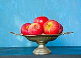 vintage vase and red apples