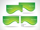 abstract green business card