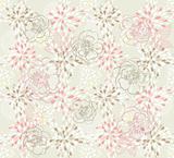 Seamless cute floral pattern. Background with spring or summer flowers.