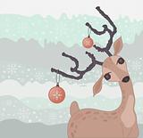 Christmas reindeer card