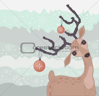 Christmas reindeer card
