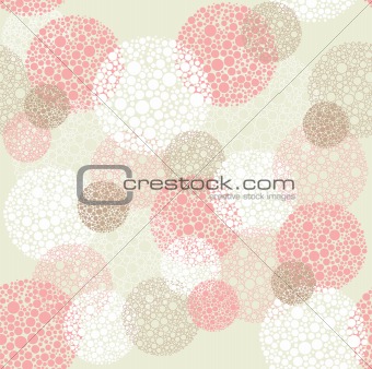 Abstract seamless polka dot circles pattern