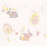cute easter rabbit and egg pattern