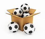 Soccer balls in the box