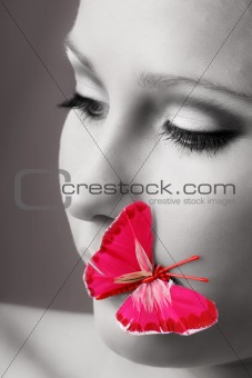 beautiful butterfly girl