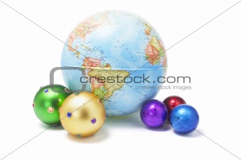 Christmas Ornaments and Globe