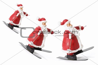 Sking Santa Figures