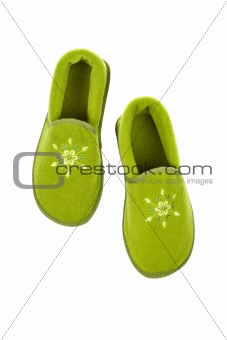 Lady green slippers