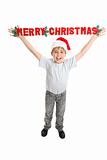 Christmas child with Joyful message