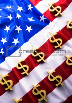 Dollars on the flag
