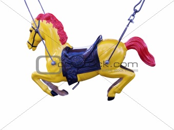 Yellow Merry-go-Round Horse