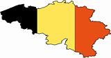 Map Belgium- Vector