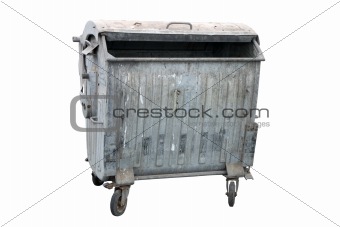 Metal garbage container