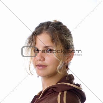 sporty woman isolated
