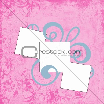 pink background with frames