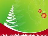 Green Christmas background, vector illustration
