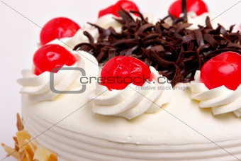 Cake with cherries