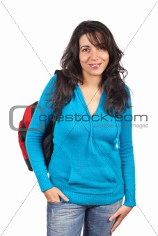 Young student woman
