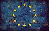 Grunge flag of European union