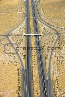 Interstate in desert.