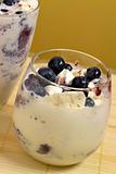 Blueberry meringue crumble
