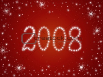 2008 stars in red