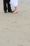 wedding feet on sand