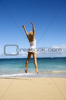 Jumping woman.