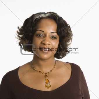 Smiling woman portrait.