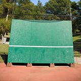 Tennis backboard.